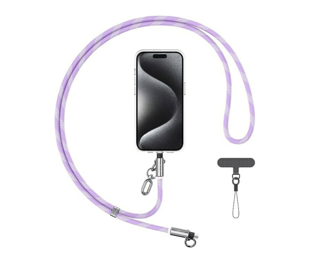 USAMS Smycz kabel do ładowania 30W USB-C Lightning 1.2m fioletowa - 1351116 - zdjęcie